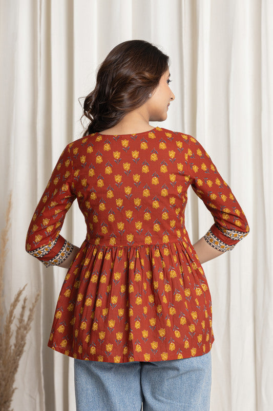 SANGAKURTI Maroon Tops