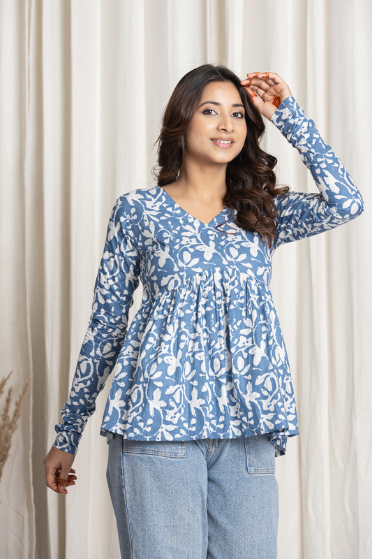 SANGAKURTI Blue Tops