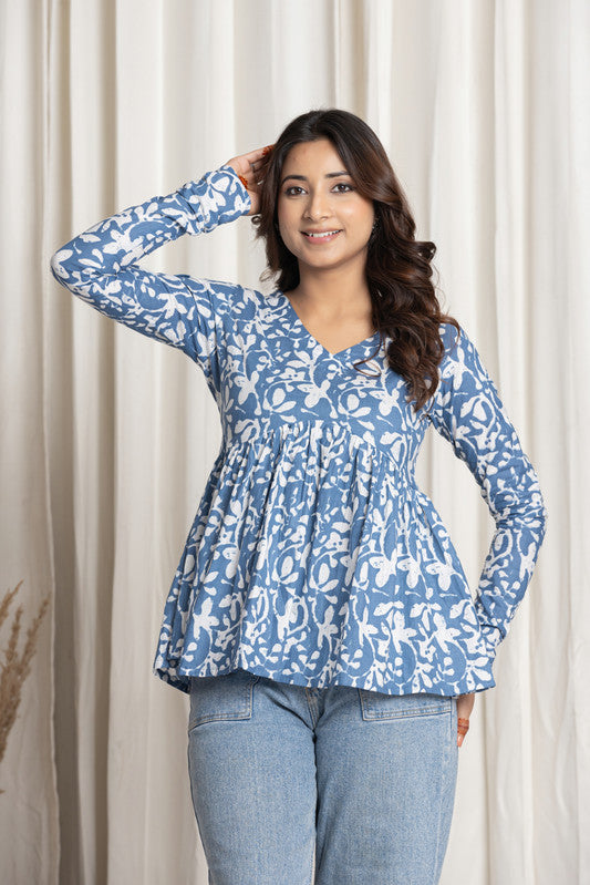 SANGAKURTI Blue Tops