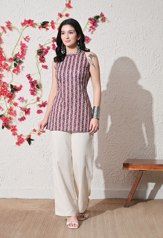 SANGAKURTI Maroon Tops
