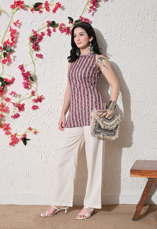SANGAKURTI Maroon Tops