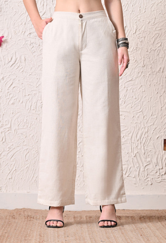 SANGAKURTI Off White Trousers