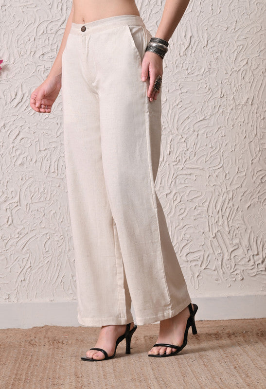 SANGAKURTI Off White Trousers