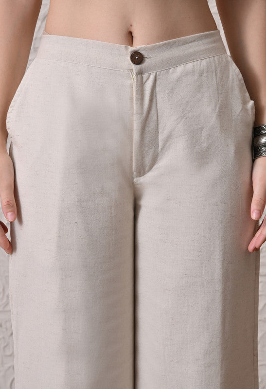 SANGAKURTI Off White Trousers